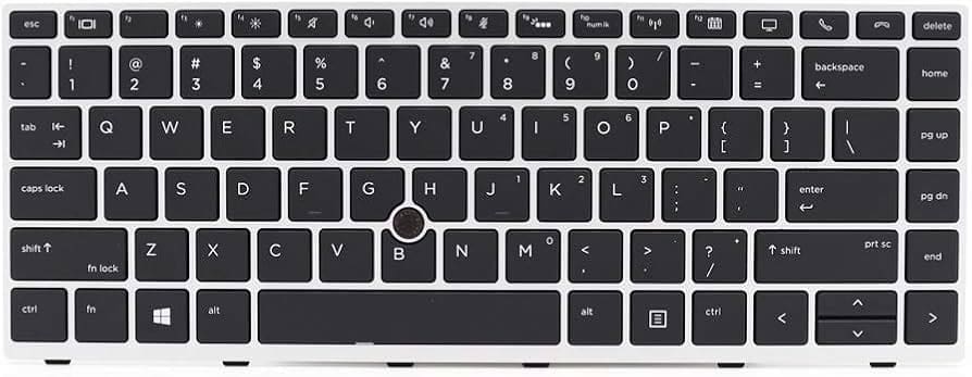 HP EliteBook & ZBook G5/G6 Keyboard Replacement (US Layout, Backlit & Pointer) – Compatible with 830, 840, 846, 735, 745 & 14u Series