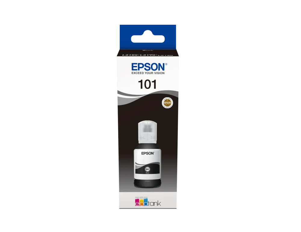 Epson 101 Original Black Ink Bottle (127ml, C13T03V14A) – EcoTank Series
